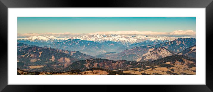 Panorama from Shockl mountain in Graz. Tourist spot in Graz Styria. Framed Mounted Print by Przemek Iciak
