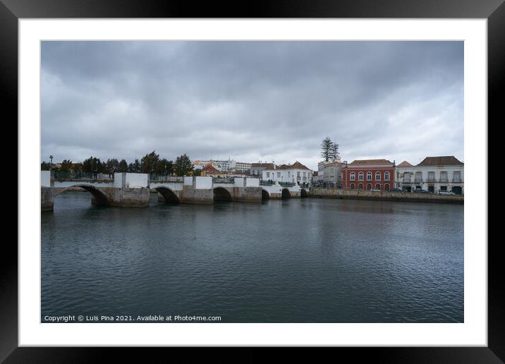 Tavira city view with river gilao in Algarve, Portugal Framed Mounted Print by Luis Pina