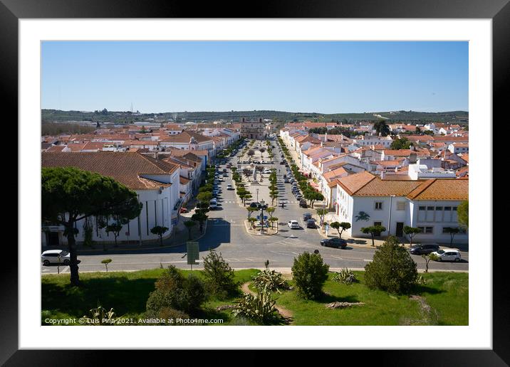 Vila Vicosa castle view of the city in alentejo, Portugal Framed Mounted Print by Luis Pina