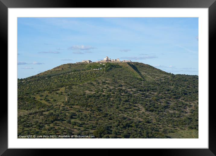Forte da Nossa Senhora da Graca Fortress view from Elvas in Alentejo, Portugal Framed Mounted Print by Luis Pina