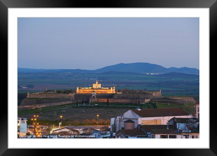 Santa Luzia fort in Elvas Alentejo at sunset, Portugal Framed Mounted Print by Luis Pina