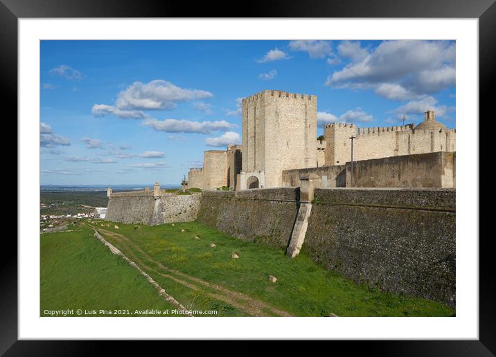 Elvas city castle with garden on the outside in Alentejo, Portugal Framed Mounted Print by Luis Pina
