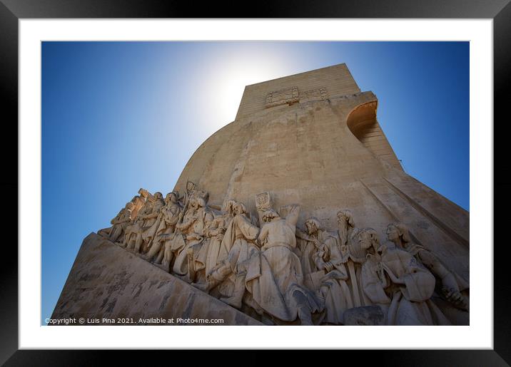 Padrao dos Descobrimentos monument in Lisbon, Portugal Framed Mounted Print by Luis Pina