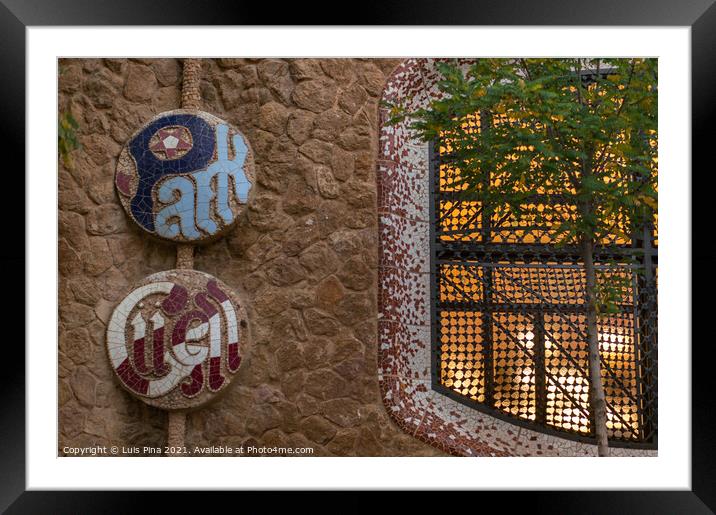 Park Guell Entrance Framed Mounted Print by Luis Pina