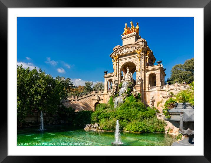 Cascada Monumental in Barcelona, Spain Framed Mounted Print by Luis Pina