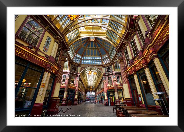 Leadenhall Market in London, England Framed Mounted Print by Luis Pina