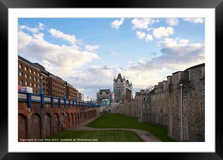 Tower of London and Tower Bridge Framed Mounted Print by Luis Pina