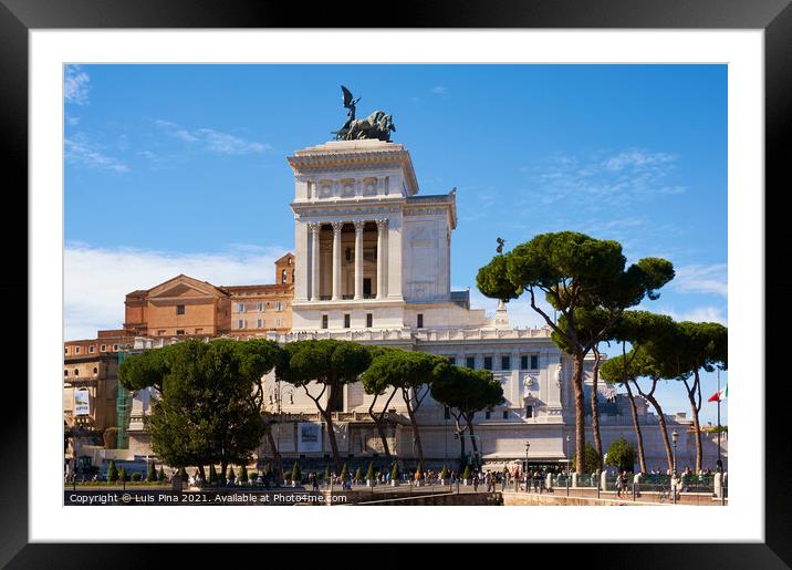 Altar of the Fatherland in Rome, Italy Framed Mounted Print by Luis Pina