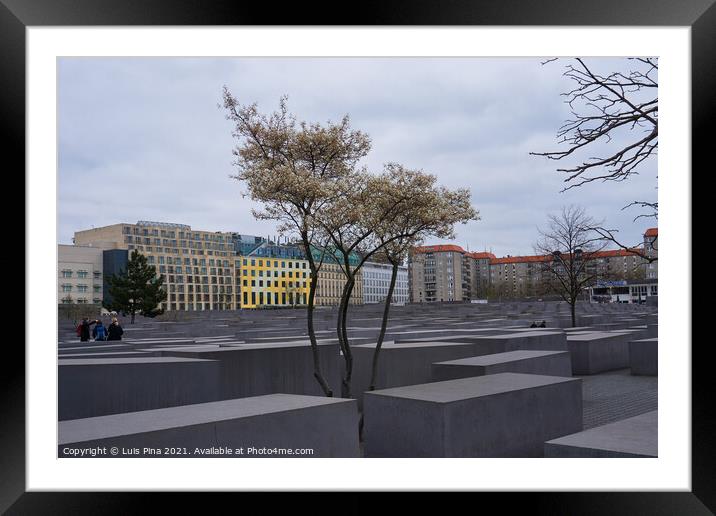 Memorial to the Murdered Jews of Europe in Berlin Framed Mounted Print by Luis Pina