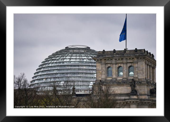German Bundestag Reichstags Parlament building in Berlin Framed Mounted Print by Luis Pina