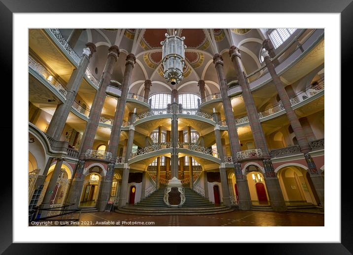 City Courthouse Landgericht building interior in Berlin Framed Mounted Print by Luis Pina