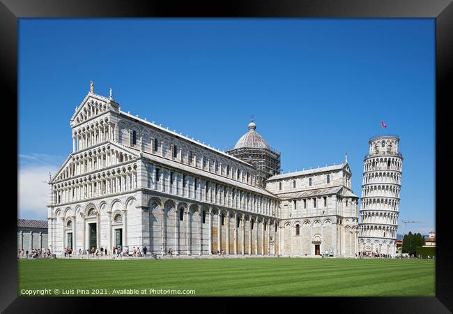 Pisa Cathedral Cattedrale di Pisa on a sunny day Framed Print by Luis Pina