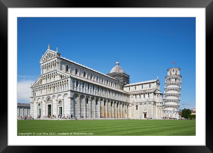 Pisa Cathedral Cattedrale di Pisa on a sunny day Framed Mounted Print by Luis Pina