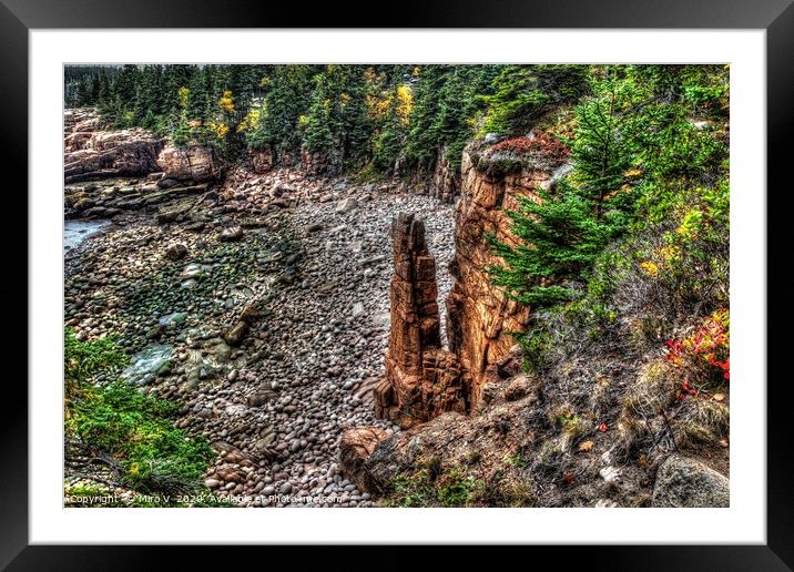 Monument in Acadia National Park Framed Mounted Print by Miro V