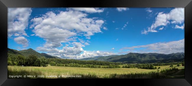 Great Smoky Mountain NP view from  Cades Cove, Ten Framed Print by Miro V