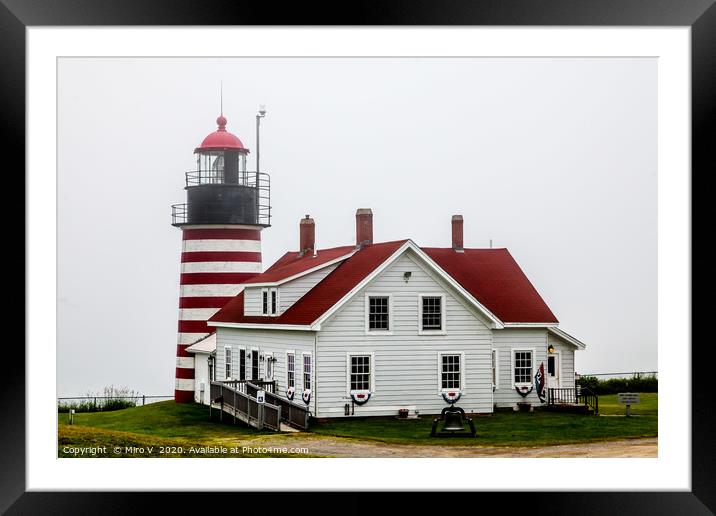 West Quoddy lighthouse Framed Mounted Print by Miro V
