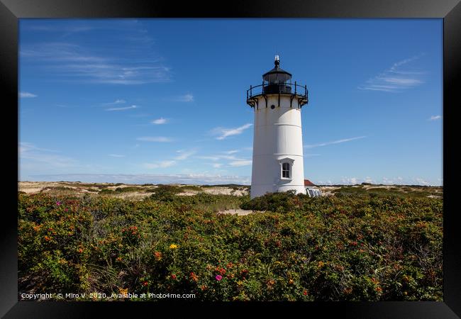Race Point lighthouse in Provincetown Framed Print by Miro V
