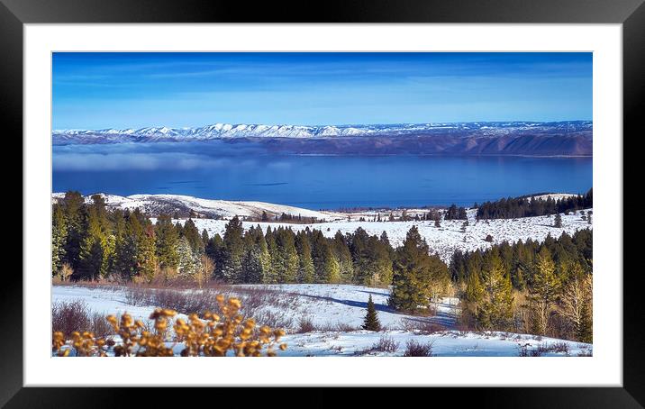 A Bear Lake Winter Framed Mounted Print by BRADLEY MORRIS