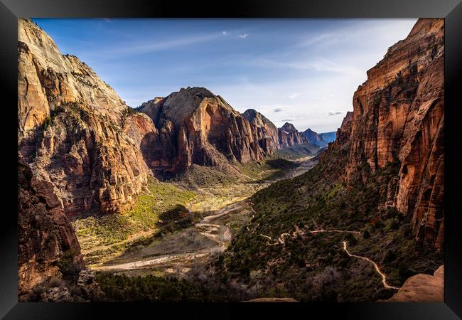 Zion Canyon National Park Framed Print by BRADLEY MORRIS