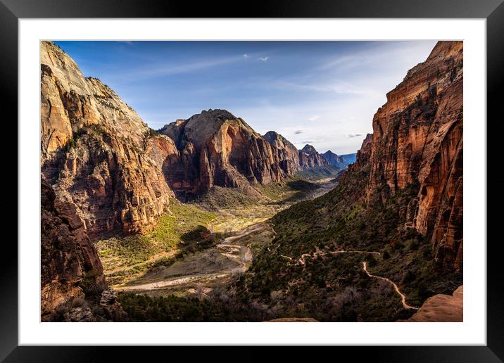 Zion Canyon National Park Framed Mounted Print by BRADLEY MORRIS