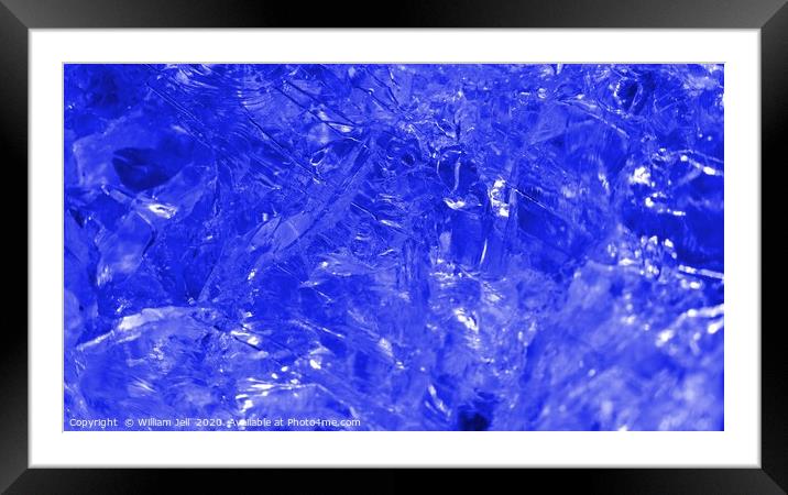 Isolated macro abstract of the surface quartz rock Framed Mounted Print by William Jell