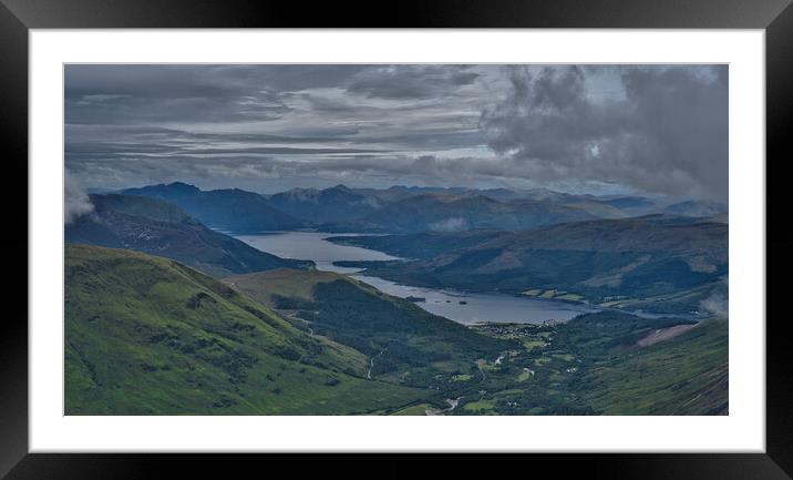View across Loch Leven, Glencoe Framed Mounted Print by Nathalie Naylor