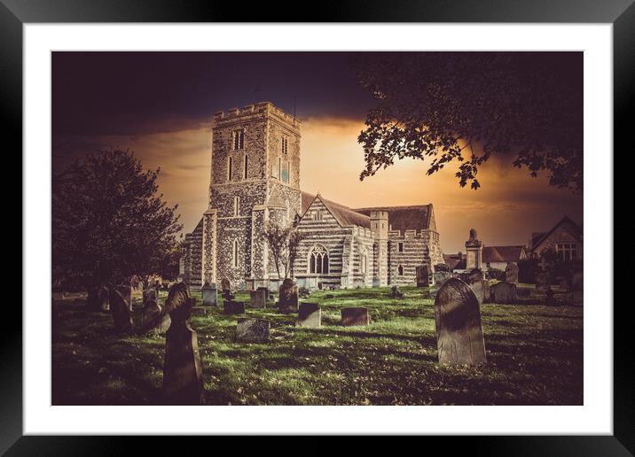 St Helens Church - Cliffe Framed Mounted Print by Mark Thompson