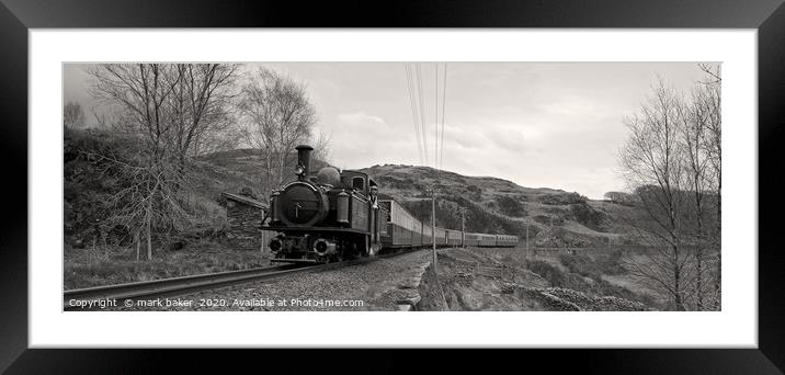 DLG down Tank curve, pano mono. Framed Mounted Print by mark baker