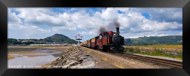 David Lloyd George crosses the Cob bound for Blaen Framed Print by mark baker