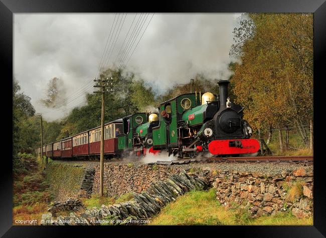 Ladies approaching Tank Curve. Framed Print by mark baker