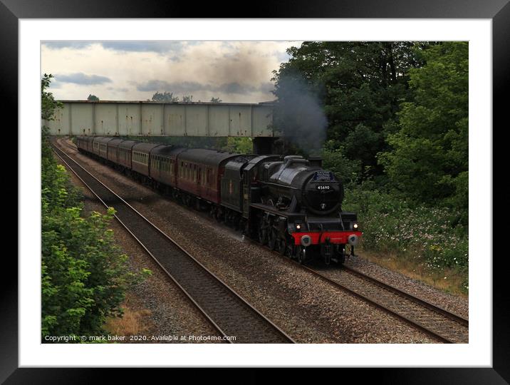 Leander passes Prestatyn at speed. Framed Mounted Print by mark baker