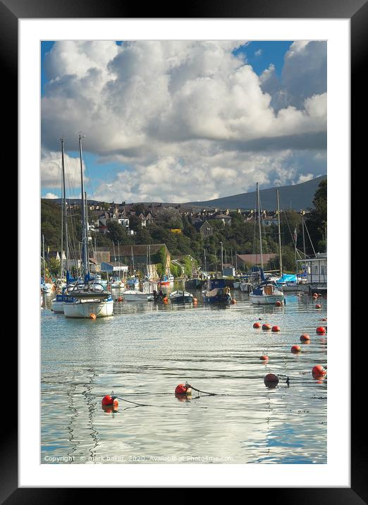 Boats & Bouys. Framed Mounted Print by mark baker