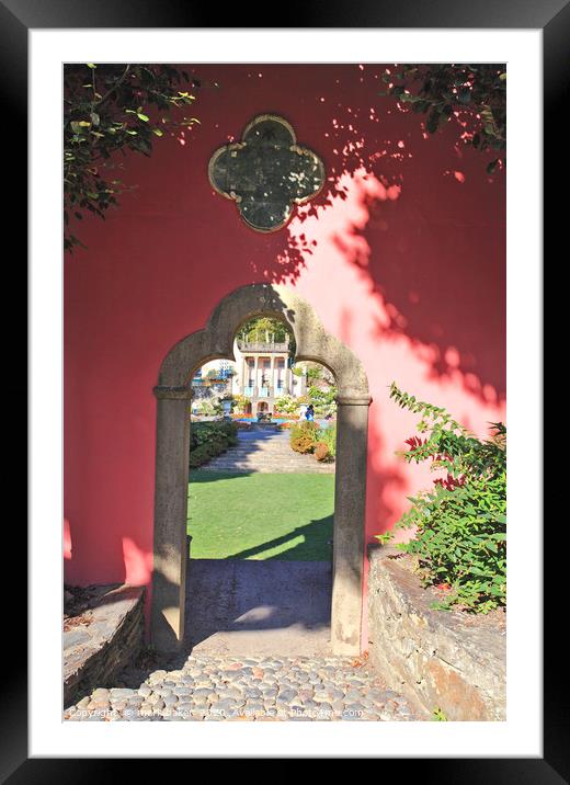 The Gothic Archway, Portmeirion. Framed Mounted Print by mark baker