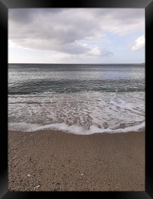 Sand sea sky stripes #1 Framed Print by Sophie Leigh