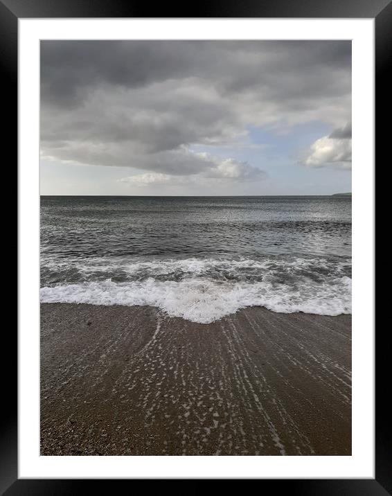 Sand sea sky stripes #2 Framed Mounted Print by Sophie Leigh