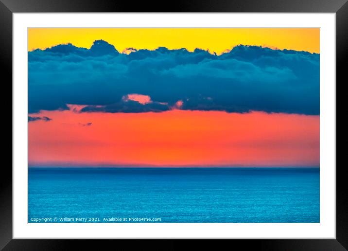 After Sunset La Jolla Heights San Diego California Framed Mounted Print by William Perry
