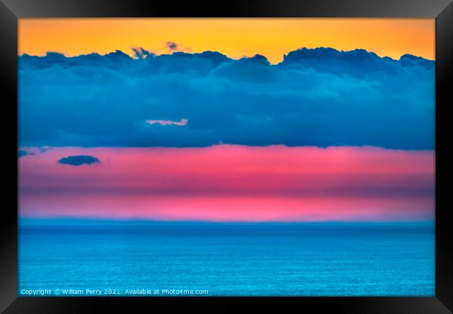 After Sunset La Jolla Heights San Diego California Framed Print by William Perry