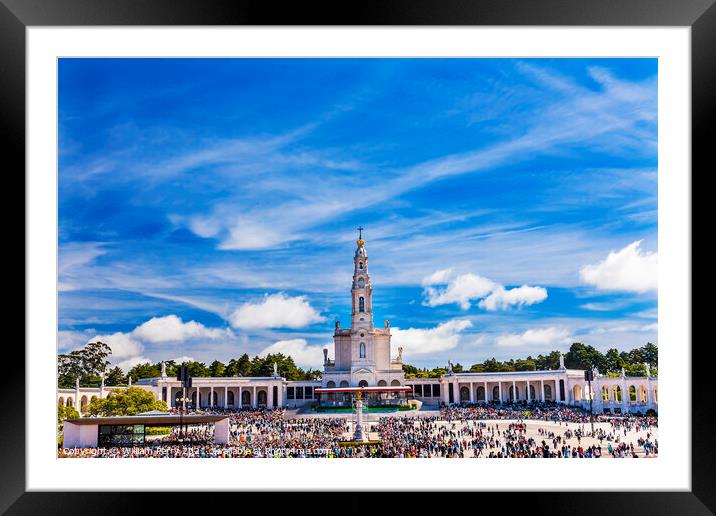 May 13th Celebration Mary Appearance Fatima Portugal Framed Mounted Print by William Perry