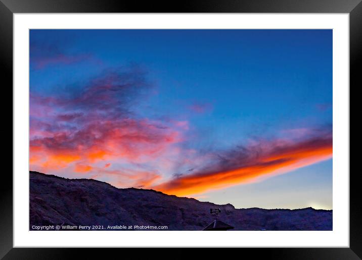 Sunset Sky Moab Utah Framed Mounted Print by William Perry