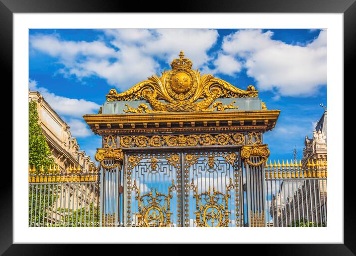 Golden Gate Court of Appeals Palace of Justice Paris France Framed Mounted Print by William Perry
