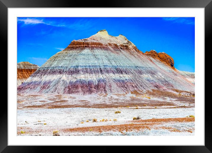 Colorful The Tepees Painted Desert Petrified Forest National Par Framed Mounted Print by William Perry