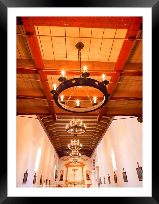 Mission San Luis Obispo de Tolosa California Basilica Cross Alta Framed Mounted Print by William Perry