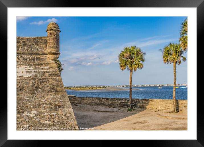 Castillo de San Marco First US Fort Eastern Waterway St Augustin Framed Mounted Print by William Perry