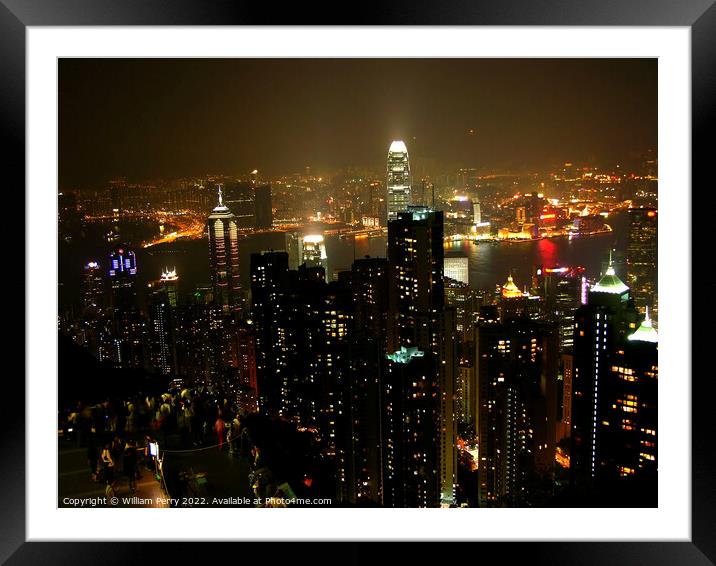 Hong Kong From Victoria Peak Framed Mounted Print by William Perry
