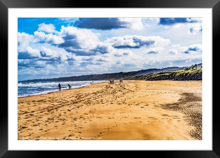 Five Mile Omaha D-day Landing Beach Normandy France Framed Mounted Print by William Perry