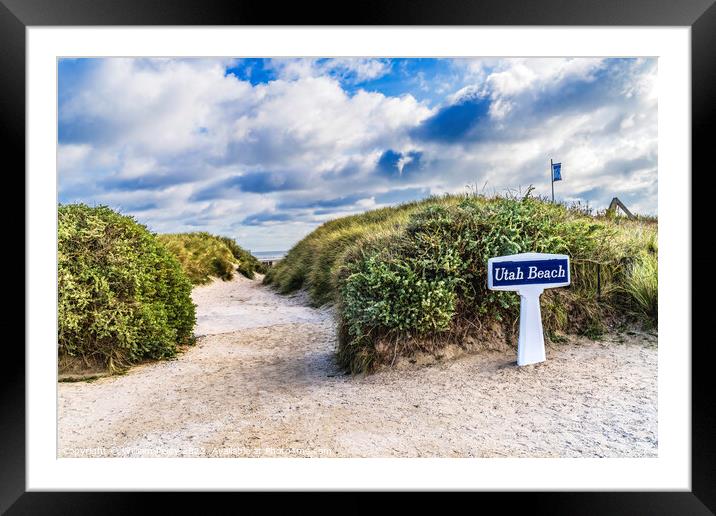 German Fortifications Utah D-day Landing Beach Normandy France Framed Mounted Print by William Perry