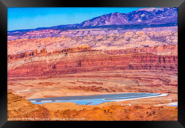 Reservoir Irrigation Grand View Point Canyonlands National Park  Framed Print by William Perry