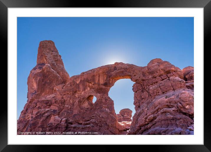 Turret Arch Canyon Windows Section Arches National Park Moab Uta Framed Mounted Print by William Perry