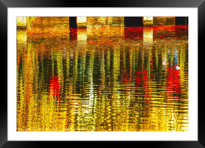 Reflection Abstract West Lake Hangzhou Zhejiang China Framed Mounted Print by William Perry