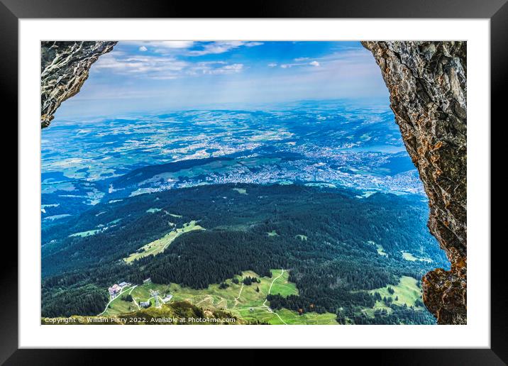 Dragon Trail View Mount Pilatus Lucerne Switzerland Framed Mounted Print by William Perry